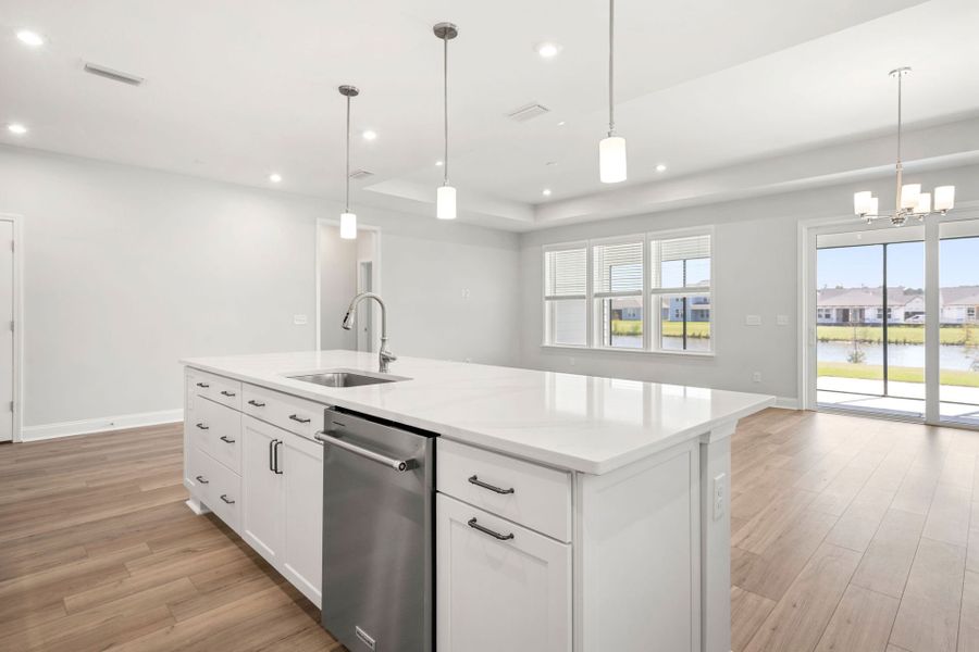 Kitchen with Oversized Island