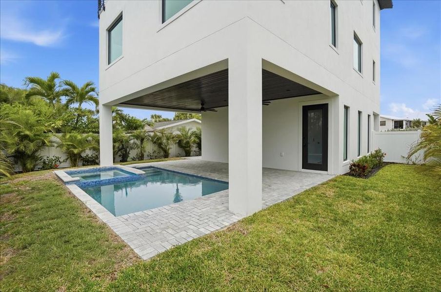 Exterior details and patio area of a home in , Englewood (Image 36).