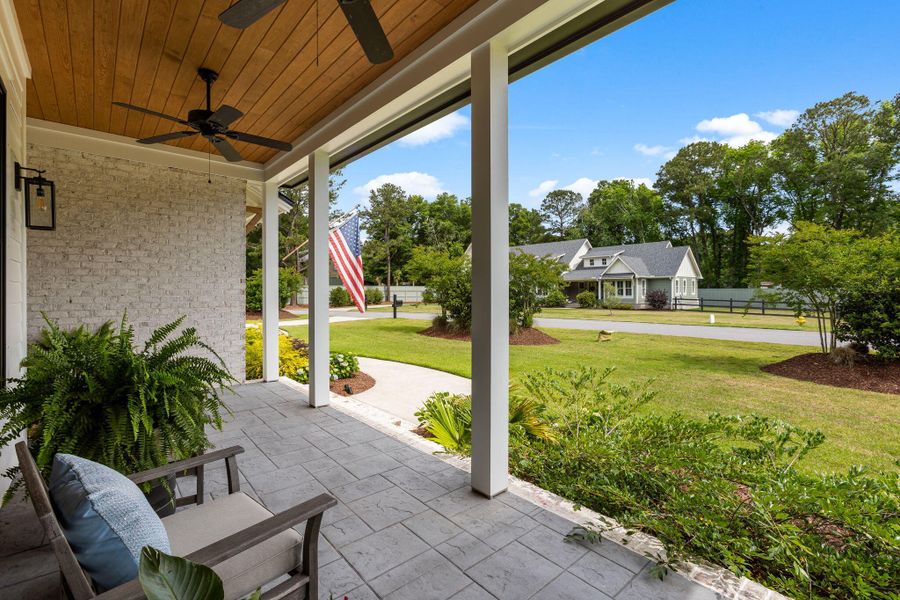Exterior details and patio area of a home in , Johns Island (Image 4). Exterior details and patio area of a home in , Johns Island (Image 4).