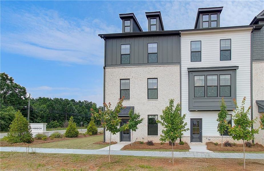 Front exterior of a new home in Silverock, McDonough, GA, highlighting curb appeal (Image 20).