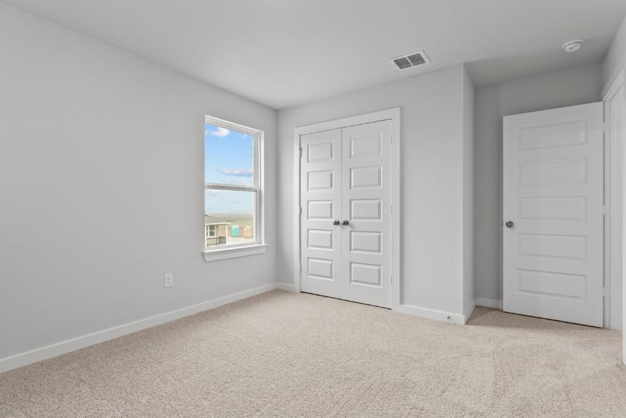 A room with white doors. A room with white doors.