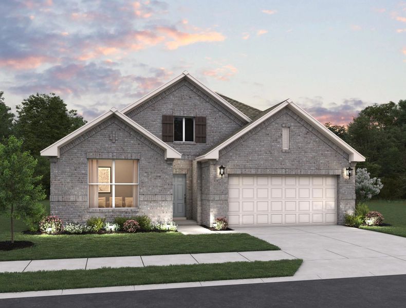 Representative exterior photo of a completed home built from the Del Rio by Ashton Woods in The Heights at Saddlebrook Ranch 60's, Schertz, TX (Image 20). Representative exterior photo of a completed home built from the Del Rio by Ashton Woods in The Heights at Saddlebrook Ranch 60's, Schertz, TX (Image 20).