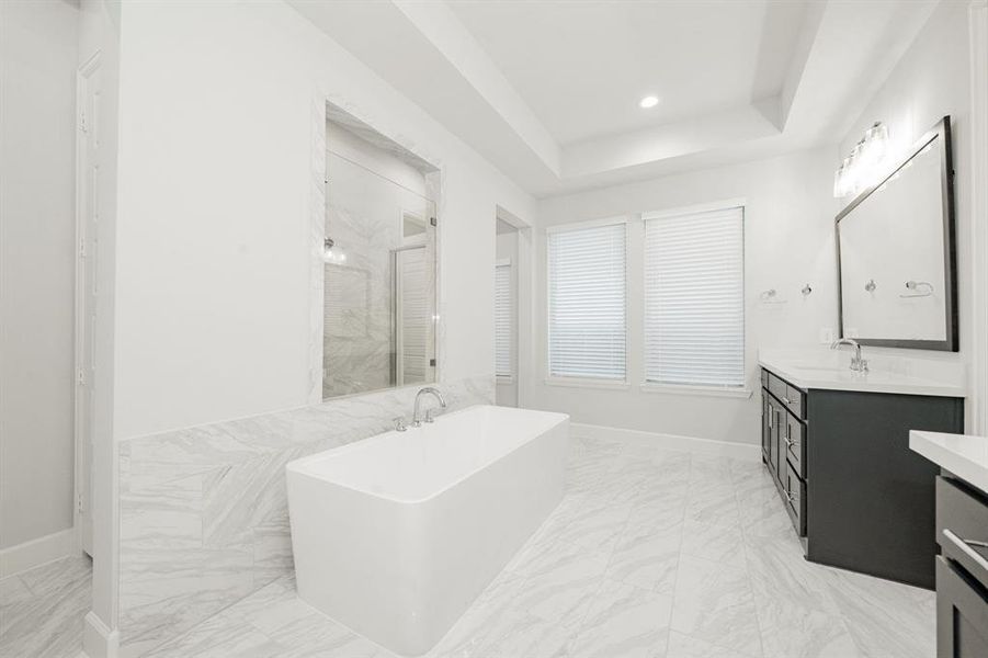 Furnished interior view inside a new home in Ventana 70', Fort Worth (Image 18).