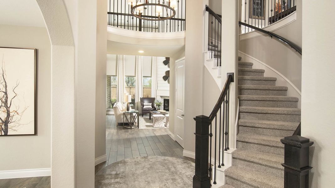 Furnished interior view inside a new home in Bridgeland, Cypress (Image 27).