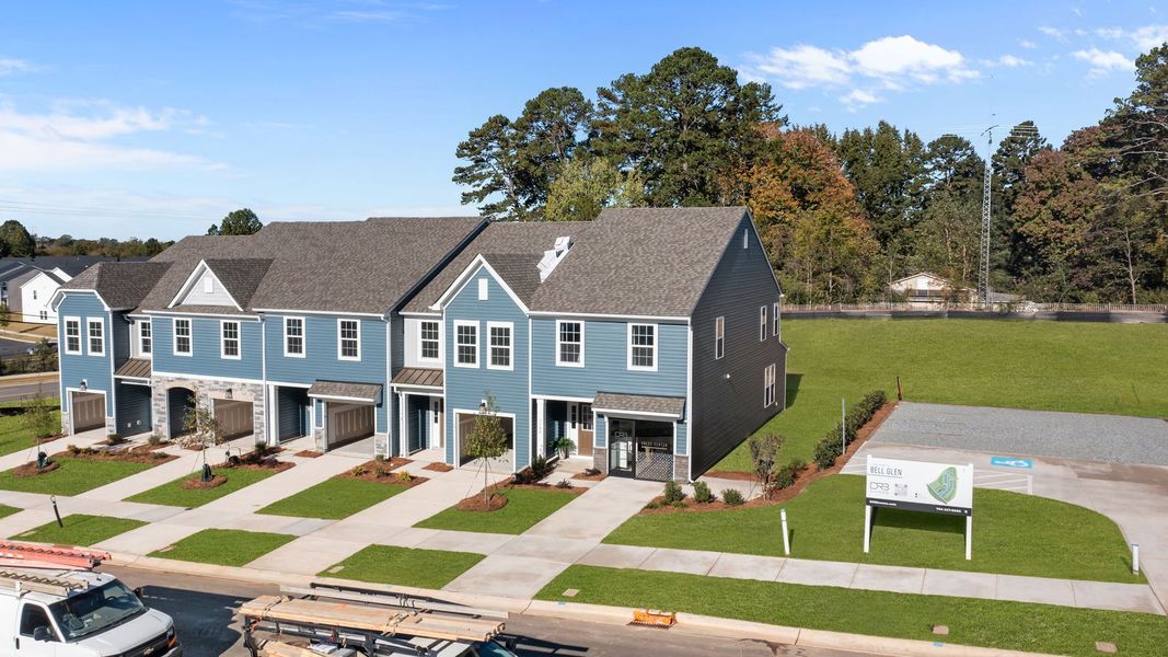 Front exterior of a new home in Bell Glen, Charlotte, NC, highlighting curb appeal (Image 2).