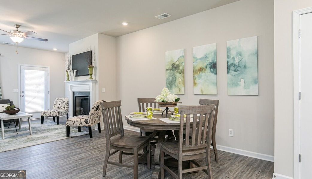Furnished interior view inside a new home in The Cottages of Silvertown, Thomaston (Image 4).