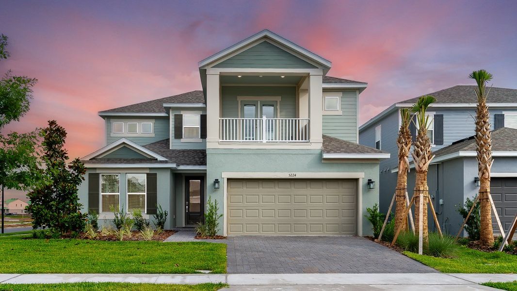 Representative exterior photo of a completed home built from the Barbados by Taylor Morrison in Cassia at Skye Ranch, Sarasota, FL (Image 21).