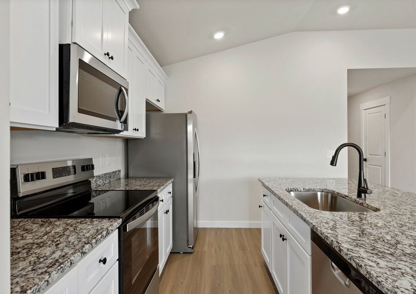 Angled-view of the kitchen