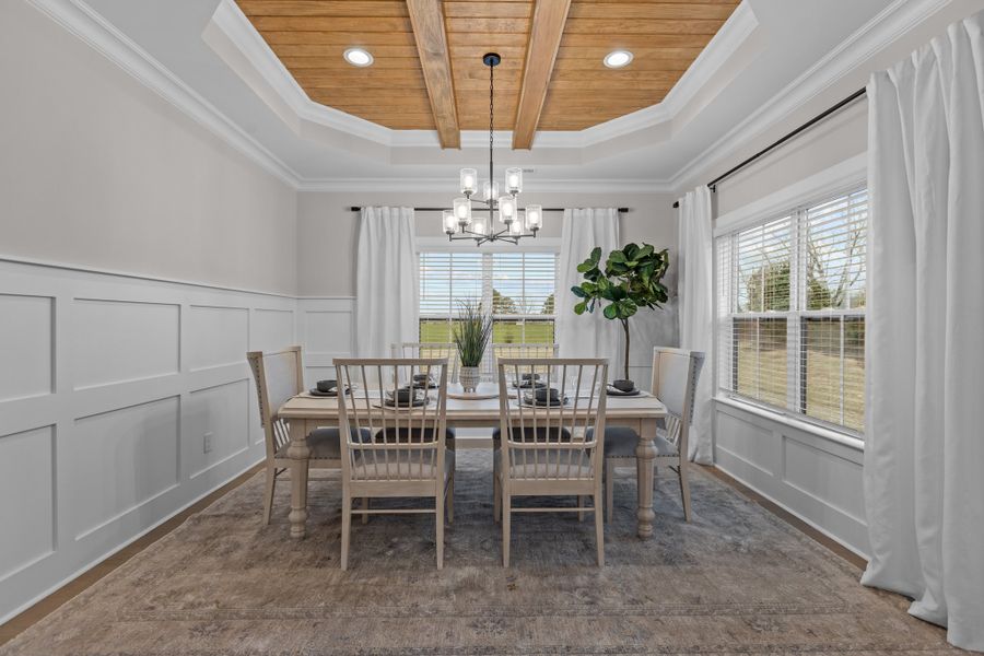Representative furnished interior of a home built from the Weaver by Bill Clark Homes in Kensington at Paramore, Winterville (Image 12). Representative furnished interior of a home built from the Weaver by Bill Clark Homes in Kensington at Paramore, Winterville (Image 12).