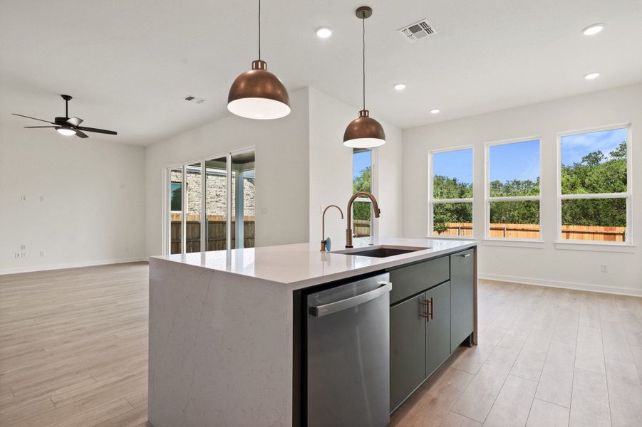 Furnished interior view inside a new home in Heritage, Dripping Springs (Image 11).