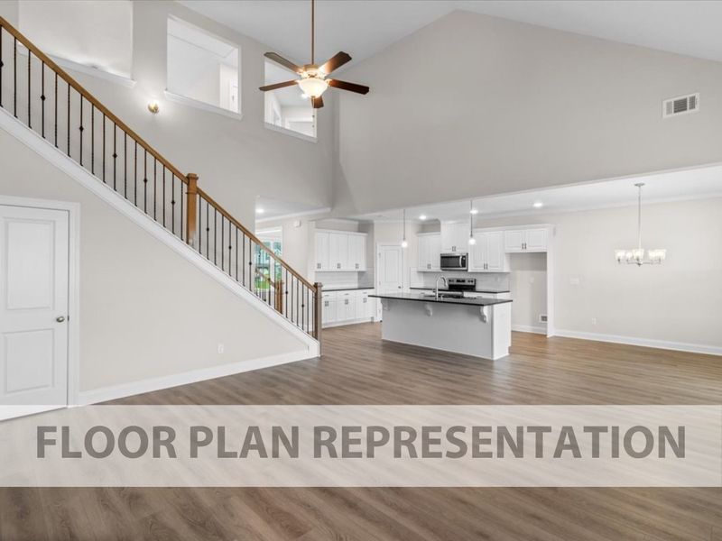 Representative unfurnished interior of a home built from the Stapleton by Ivey Homes in Tillery Park, Grovetown (Image 11).