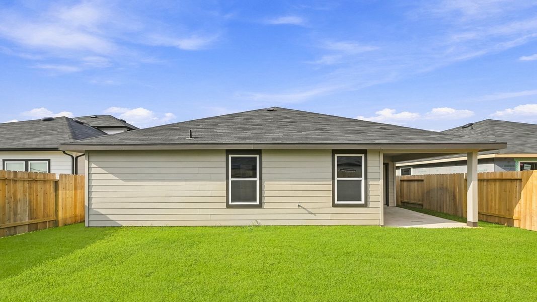 Exterior details and patio area of a home in Mill Creek, Magnolia (Image 24).
