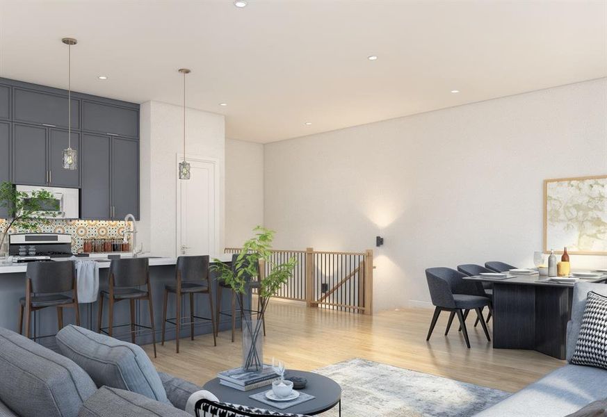 Furnished interior view inside a new home in , Dallas (Image 8).