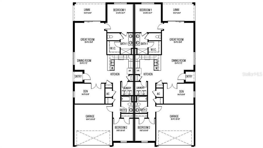 2D floor plan layout of this home in Cove at West Port - Tradition, Port Charlotte, FL (Image 3).
