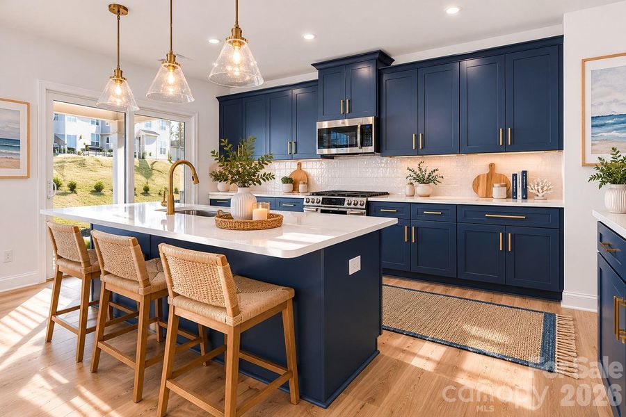 Kitchen staged with AI. Can you imagine all your book club folks hanging here? Kitchen staged with AI. Can you imagine all your book club folks hanging here?