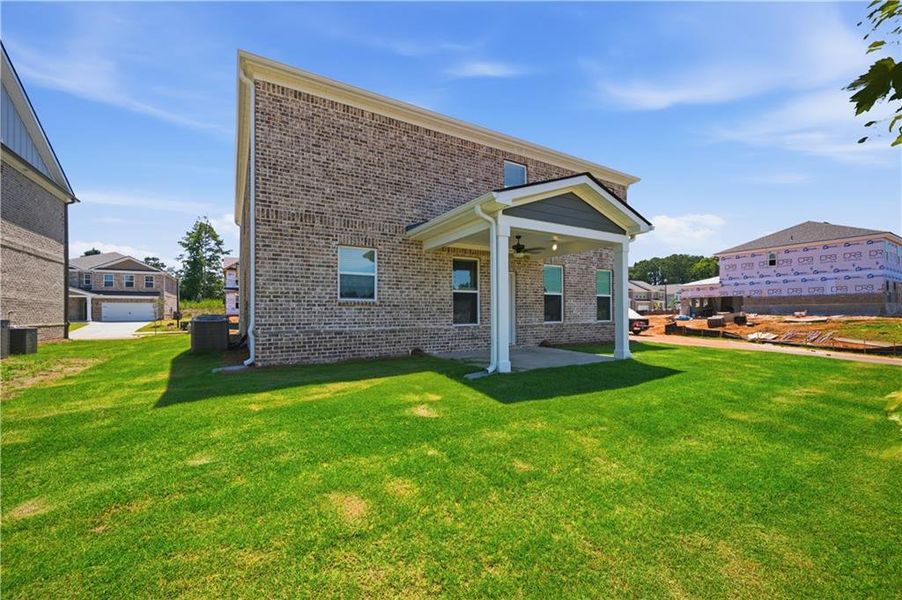Exterior details and patio area of a home in Bowers Farm, McDonough (Image 3).