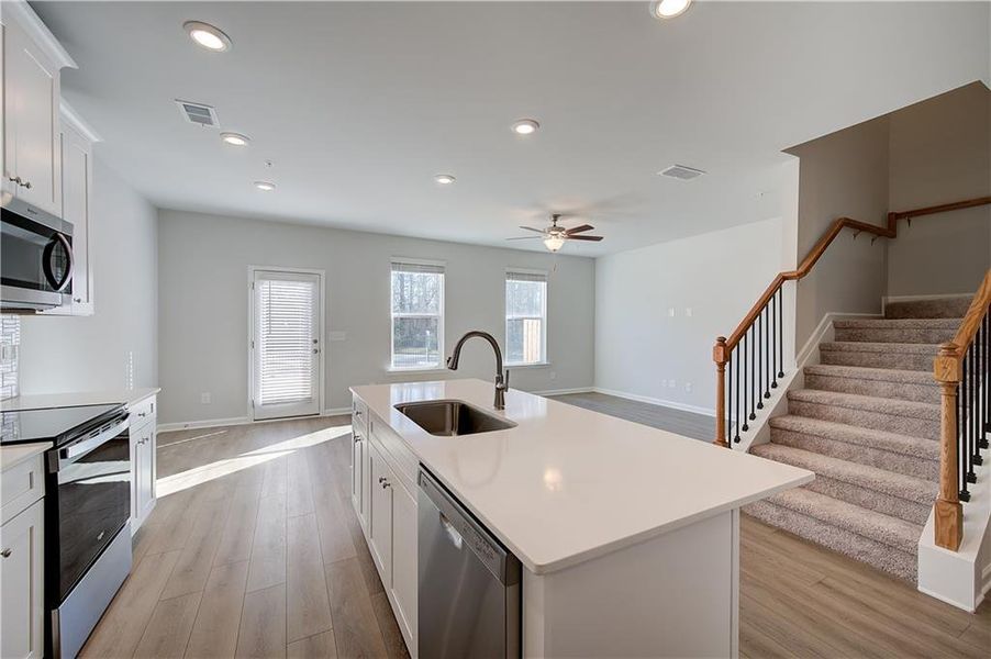 Furnished interior view inside a new home in Auburn Ridge, Riverdale (Image 7). Furnished interior view inside a new home in Auburn Ridge, Riverdale (Image 7).