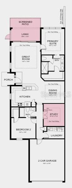 2D floor plan layout of this home in Skye Ranch Community Group Page, Sarasota, FL (Image 3).
