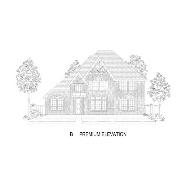 Representative rendering of the exterior for the Canterbury 2R (w/Game) by First Texas Homes (Image 10).