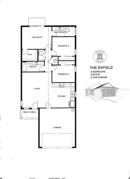 2D floor plan layout of this home in , Webster, FL (Image 2).