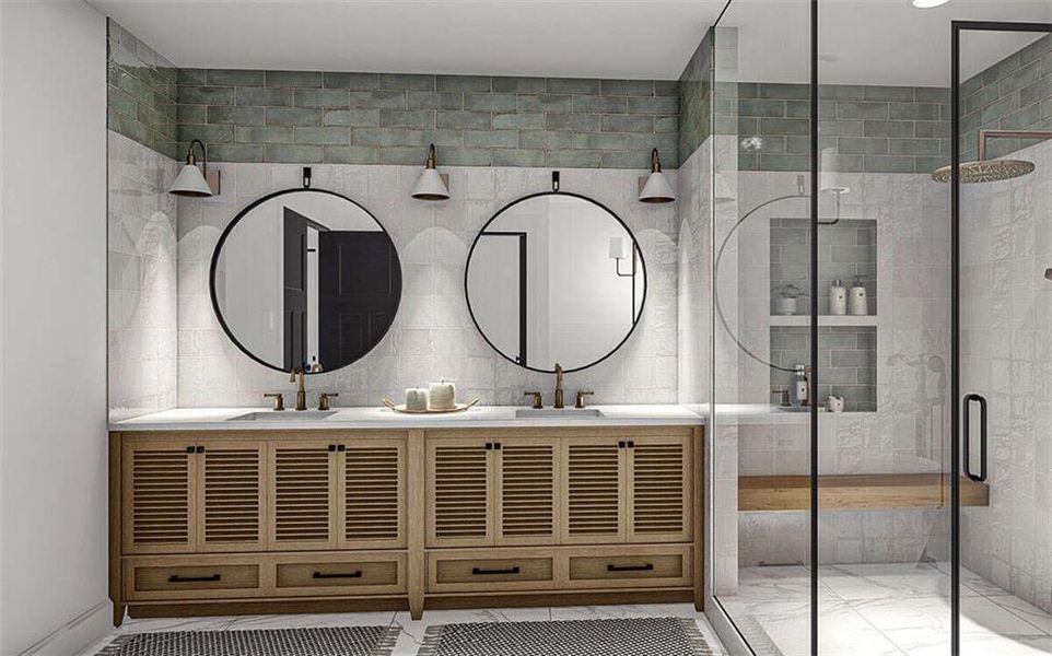 Furnished interior view inside a new home in , Marietta (Image 16).