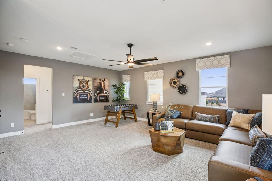 Furnished interior view inside a new home in Bridgeland, Cypress (Image 5).