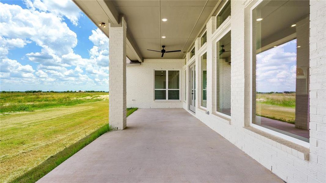 View of patio / terrace featuring a rural view