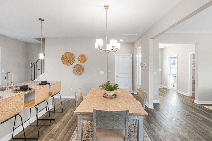 Representative furnished interior of a home built from the Aberdeen by Caviness & Cates Communities in Bartlett Manor, Youngsville (Image 157).