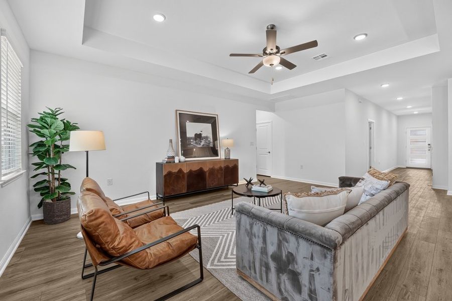 Furnished interior view inside a new home in Lisso, Pflugerville (Image 11). Furnished interior view inside a new home in Lisso, Pflugerville (Image 11).