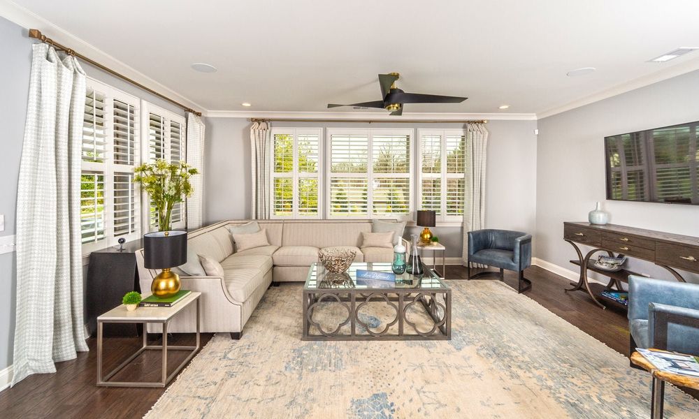 Representative furnished interior of a home built from the Coronado by Classica Homes in Weddington Grove, Weddington (Image 11).