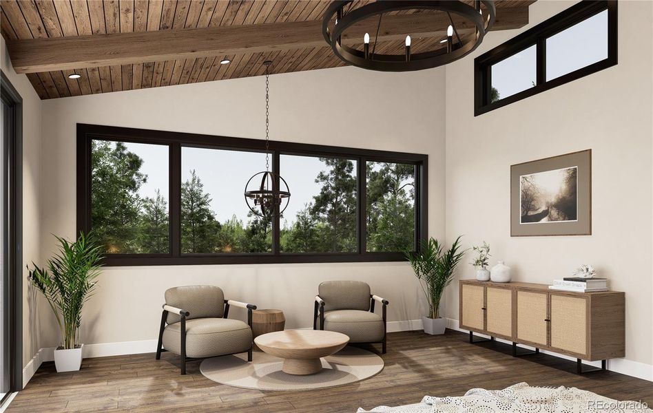 Furnished interior view inside a new home in , Conifer (Image 5).