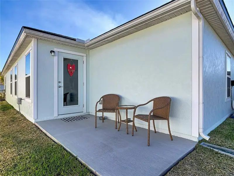 Exterior details and patio area of a home in , Bunnell (Image 3). Exterior details and patio area of a home in , Bunnell (Image 3).