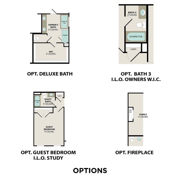2D floor plan layout for the The Henry A by Davidson Homes LLC in Woods Crossing, Gallatin, TN (Image 5).