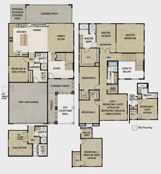 2D floor plan layout of this home in Avanti at Granite Vista, Waddell, AZ (Image 3).