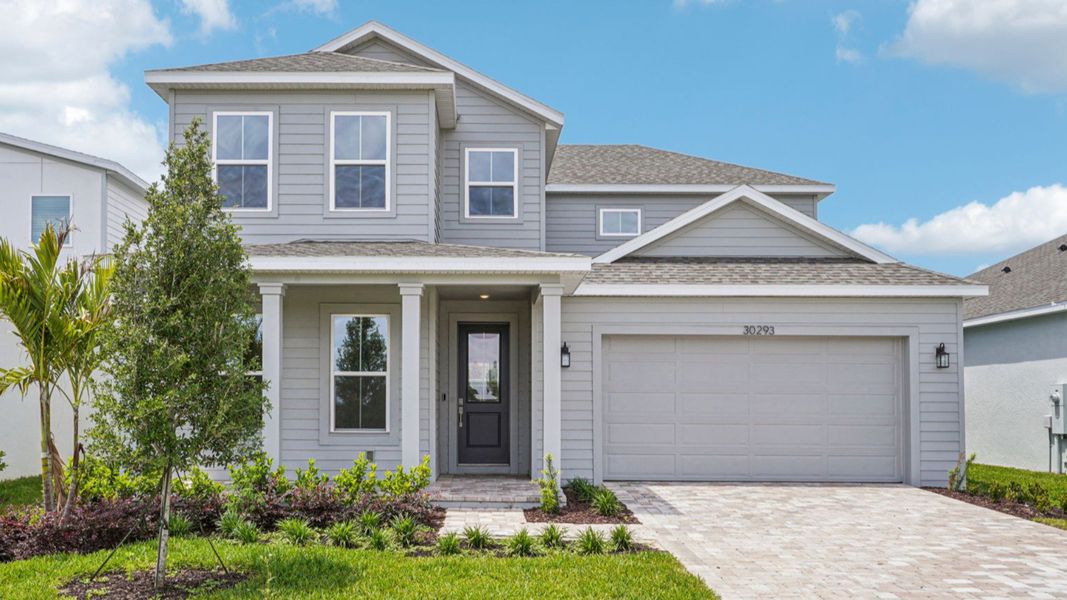 Plumeria Floor Plan Front Exterior Elevation by DRB Homes in Trailside located in Mount Dora, FL Plumeria Floor Plan Front Exterior Elevation by DRB Homes in Trailside located in Mount Dora, FL