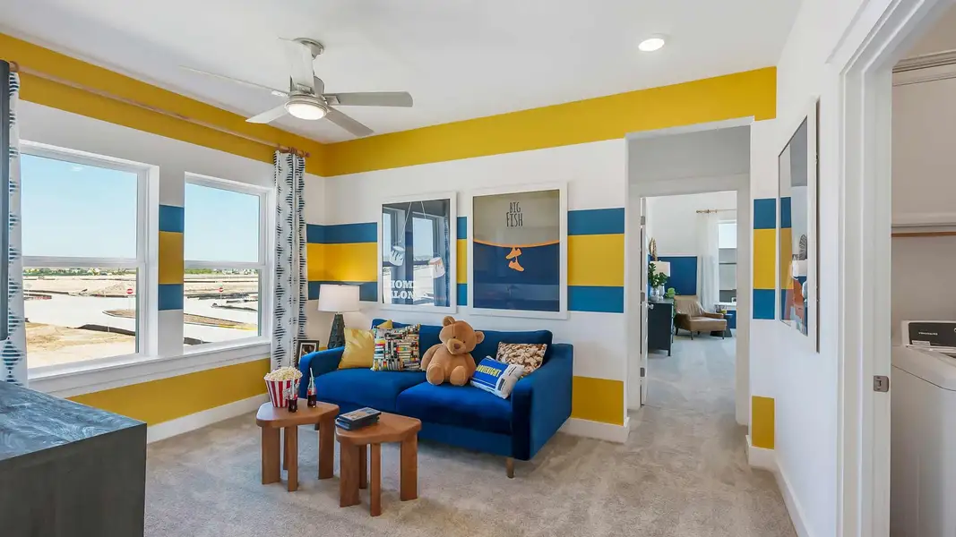 Furnished interior in a model home at Emerald Heights at Bridgeland Central – 35’ Alley in Cypress (Image 8). Furnished interior in a model home at Emerald Heights at Bridgeland Central – 35’ Alley in Cypress (Image 8).