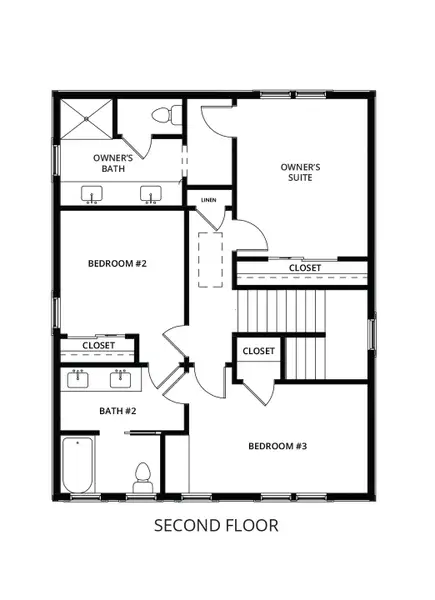 2D floor plan layout for the Maren by Brock Built in Nautilus Pointe, Inlet Beach, FL (Image 4).