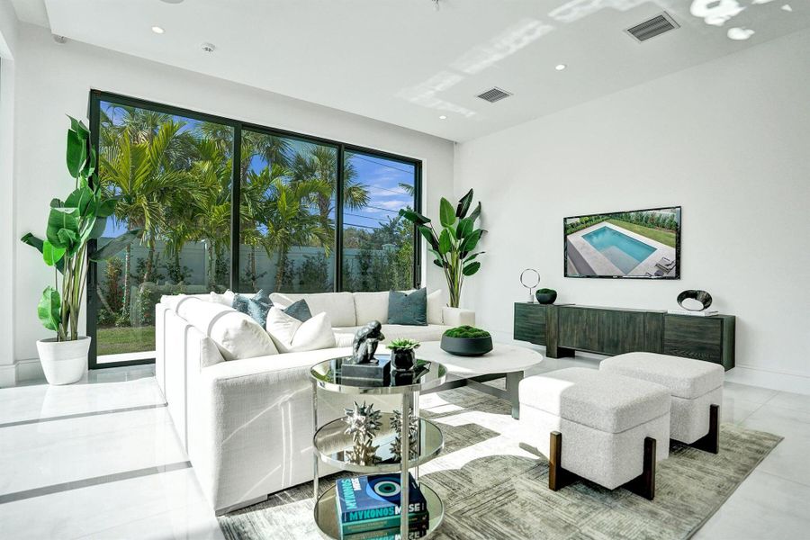 Furnished interior view inside a new home in , Delray Beach (Image 36).