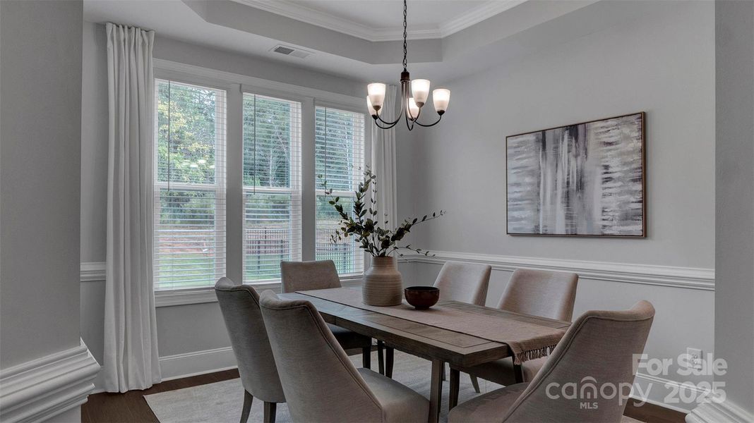 Dining Room with Tray Ceiling