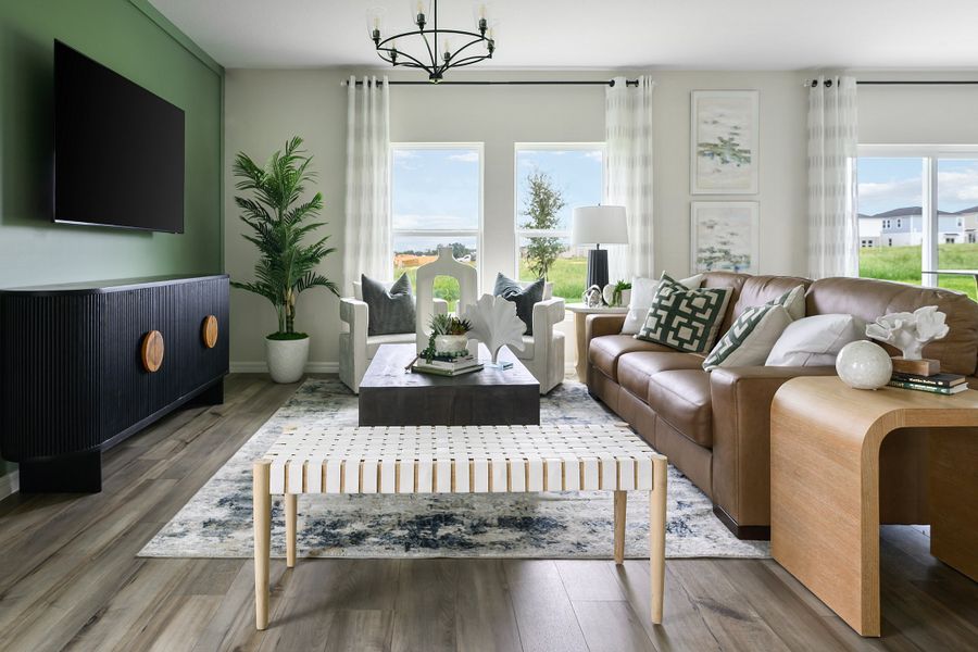 Furnished interior view inside a new home in Crosswinds, Haines City (Image 8).