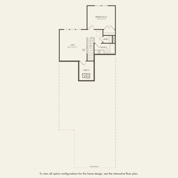 2D floor plan layout for the Canberra by Pulte Homes in Bradshaw Farms Reserve, Mount Juliet, TN (Image 4).
