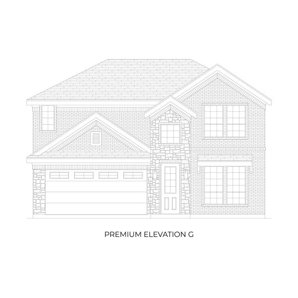 Representative rendering of the exterior for the Reagan Select F by First Texas Homes (Image 14).