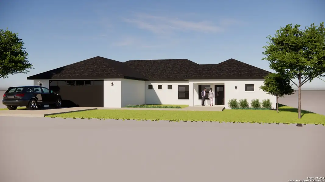 Exterior rendering of this home design in , La Vernia, TX (Image 2). Exterior rendering of this home design in , La Vernia, TX (Image 2).