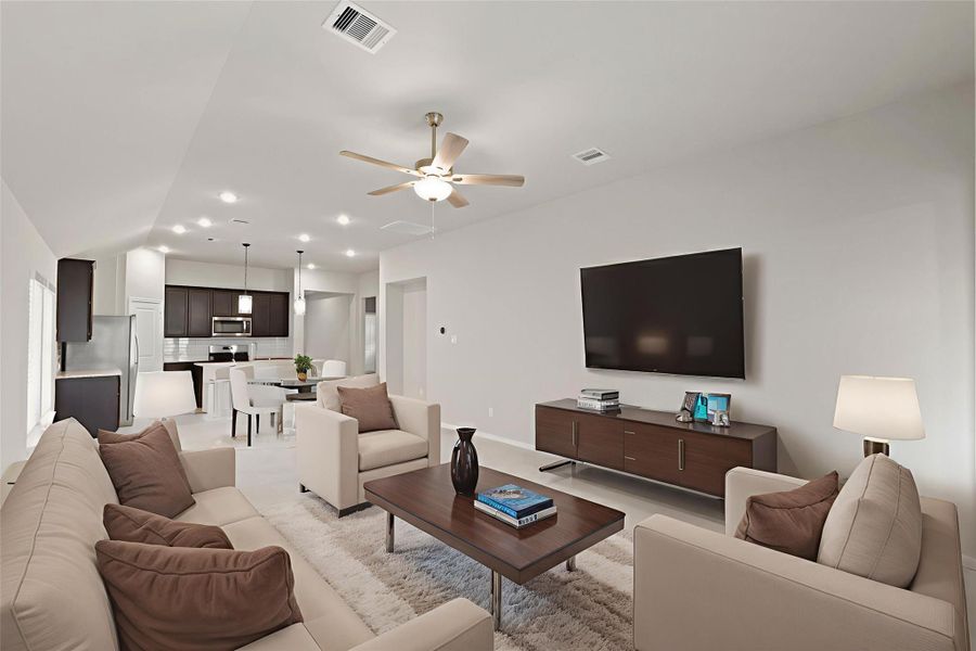 Furnished interior view inside a new home in The Trails, New Caney (Image 14).