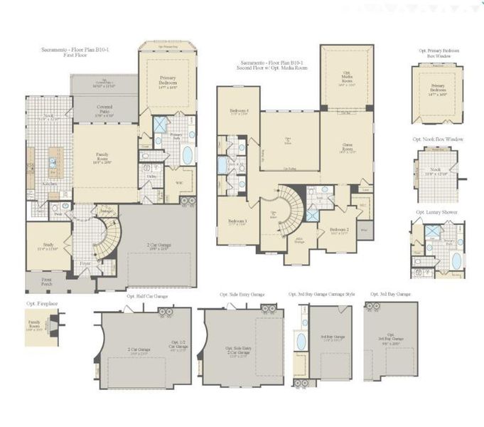 2D floor plan layout of this home in Hayes Crossing - Phase 2, Midlothian, TX (Image 2).