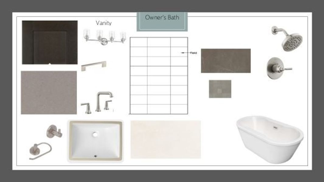Sample of building materials used in homes in Rio Vista at Kelly Ranch, Aledo (Image 25).