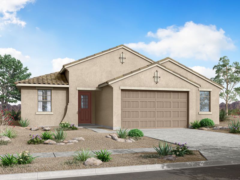 Representative exterior photo of a completed home built from the Mercury by Mattamy Homes in Las Ventanas, Goodyear, AZ (Image 24).