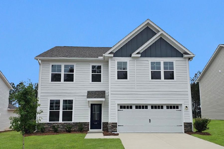 Representative exterior photo of a completed home built from the The Kershaw by Stanley Martin Homes in Riverside Ridge, Lawrenceville, GA (Image 108).