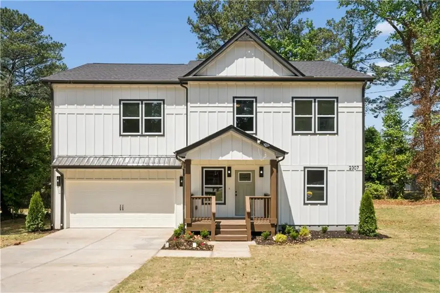 Front exterior of a new home in , Decatur, GA, highlighting curb appeal (Image 20).