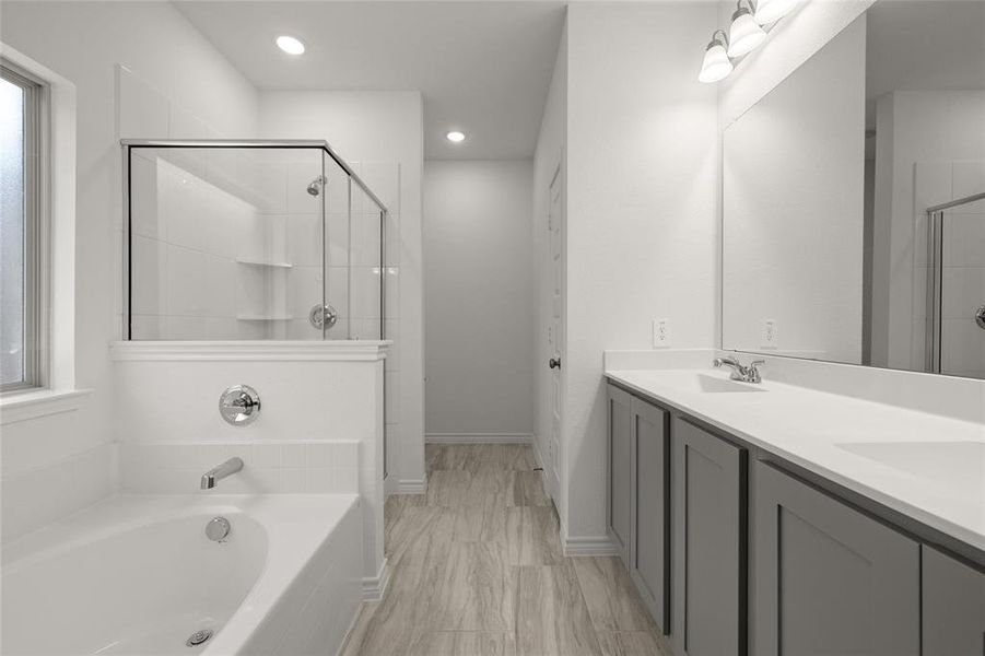 Furnished interior view inside a new home in Baker Farms, Cleburne (Image 7). Furnished interior view inside a new home in Baker Farms, Cleburne (Image 7).